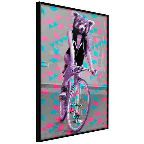 Paris Prix Affiche Murale Encadrée Extraordinary Cyclist 20 x 30 cm Noir