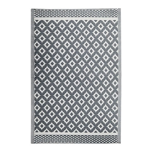 Thedecofactory NATOU - Tapis d'extérieur motifs géométriques gris 120x180