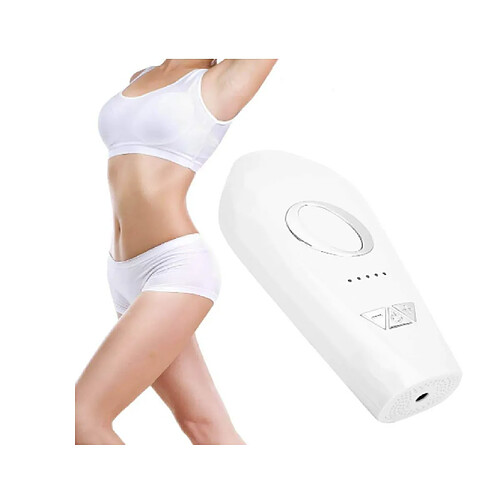 Chrono Machine d'épilation IPL, 200 000 fois Flash 5 lasers de réglage de vitesse Épilateur électrique, aisselles/bras dos/zone de bikini épilation pour hommes et femmes (blanc)