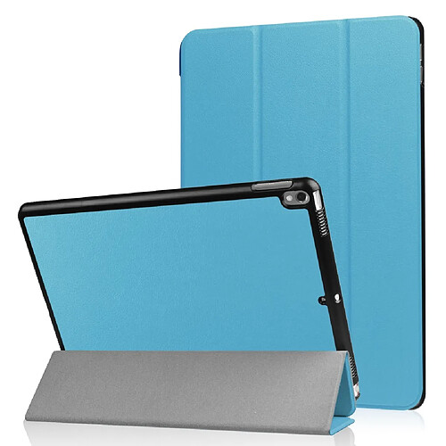 Etui en PU support triple bleu clair pour votre Apple iPad Air 10.5 (2019)/Pro 10.5 pouces (2017)