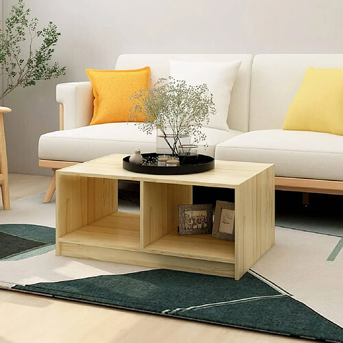 Maison Chic Table basse,Table Console Table d'appoint, Table pour salon 75x50x33,5 cm Bois de pin massif -MN65635