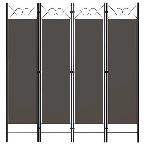 vidaXL Cloison de séparation 4 panneaux Anthracite 160 x 180 cm