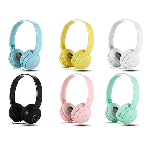 GUPBOO Casque pour enfants avec micro Casque de musique stéréo 3,5 mm Candy Casque filaire Casques pour enfants pour tablette iPad