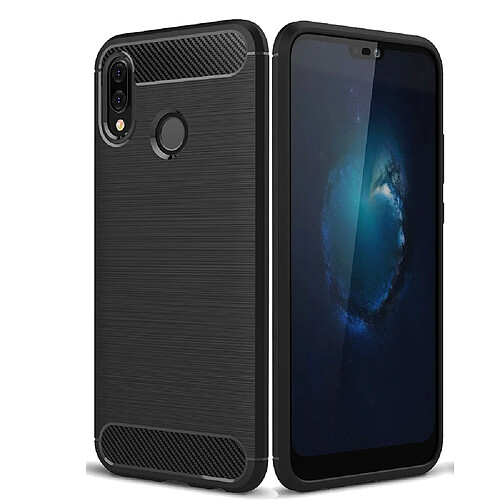 Huawei Honor P20 LITE : Coque silicone anti choc de protection brossée haut de gamme Carbon Fiber smartphone 2018 - Accessoires pochette XEPTIO : Exceptional case