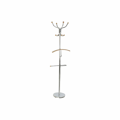 porte-manteaux DKD Home Decor Argent Acier Bois d'hévéa (45 x 42 x 180 cm)