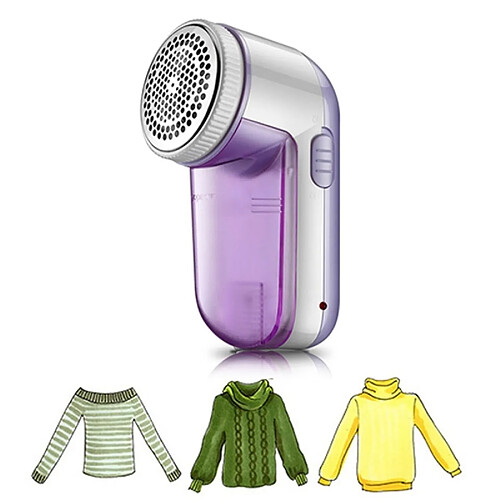 Wewoo AC 100-240V rechargeable enlever le dissolvant de charpie de tissu de peluches violet