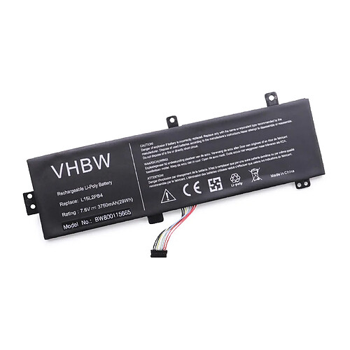 vhbw Li-Polymère batterie 3750mAh noir pour ordinateur portable laptop notebook Lenovo Ideapad 310 15"", 310 15"" Touch, 310-15ABR, 310-15IKB, 310-15ISK