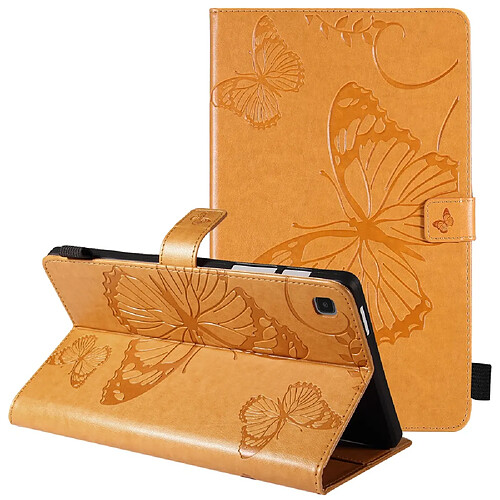 Etui en PU motif papillon avec support marron pour votre Samsung Galaxy Tab A7 Lite 8.7 pouces/T225/T220