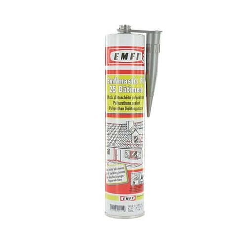 Mastic polyuréthane gris EMFI PU 25 bâtiment 300ml