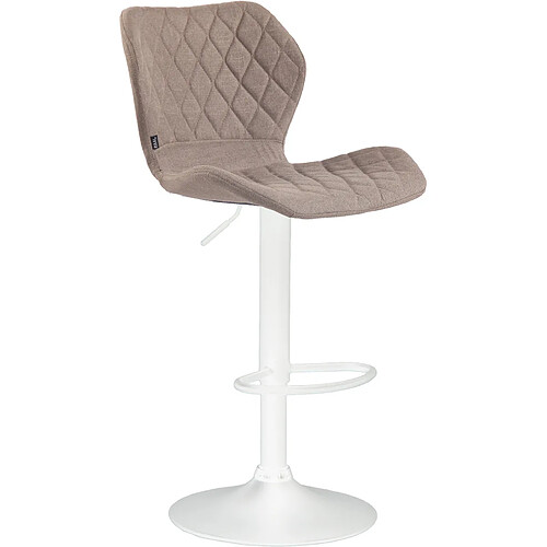 Non Tabouret de bar tissu liège blanc