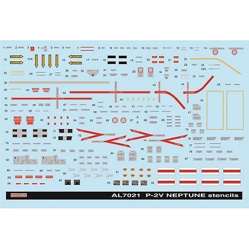 Stencils for P2V Neptune - 1:72e - Plus model