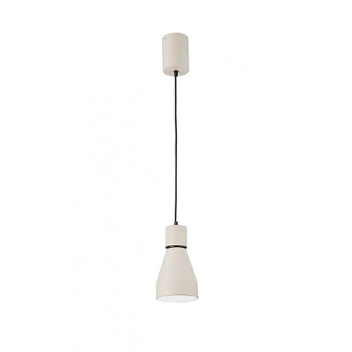 Luminaire Center Suspension design Fusion blanc mat 1 ampoule 40cm