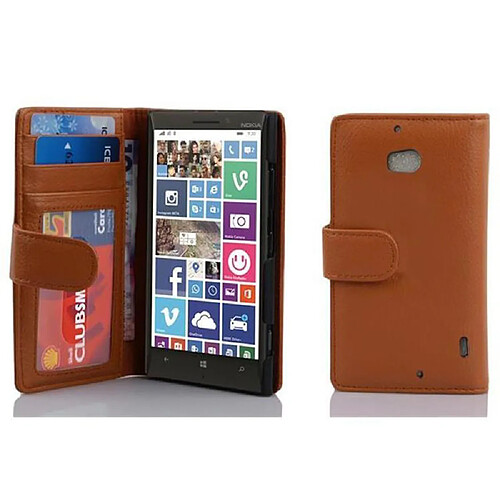 Cadorabo Coque Nokia Lumia 929 / 930 Etui en Brun