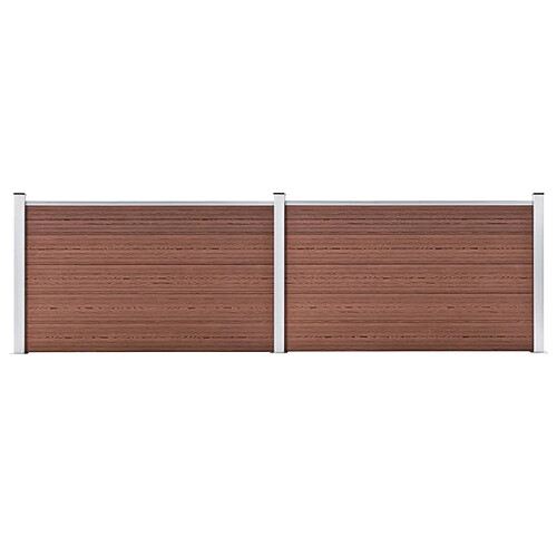 vidaXL Clôture de jardin WPC 353x106 cm marron