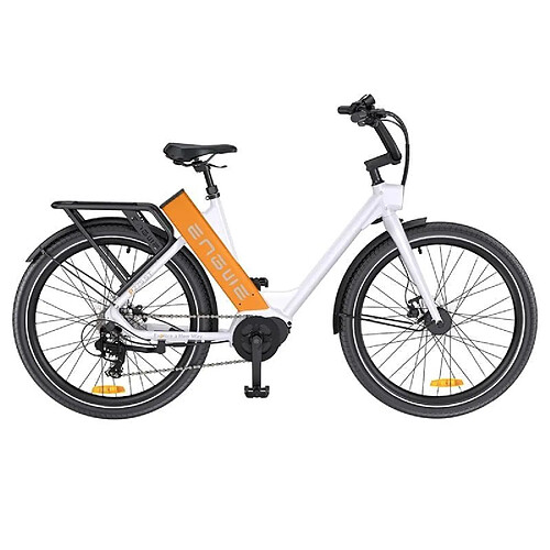 Vélo Électrique ENGWE P275 ST 19.2Ah - Moteur 250W Batterie 691.2Wh Autonomie 260KM - Blanc et orange