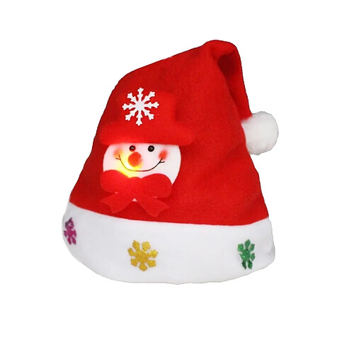 Wewoo Décoration de Noël à porter de Napped tissu Santa Hat enfants luminescents habiller chapeau de Noël, livraison aléatoire de modèle