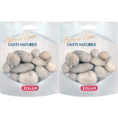 ZOLUX Galets naturel Pierre de lune (Lot de 2).