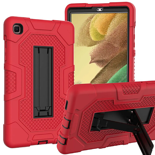 Coque en TPU + Silicone Conception de couleur contrastée B3 avec béquille coulissante rouge/noir pour votre Samsung Galaxy Tab A7 Lite 8.7 pouces T225/T220 (2021)