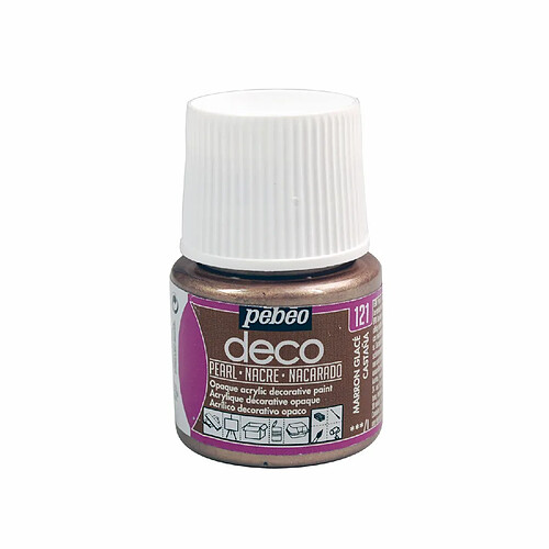 Pebeo Peinture acrylique opaque nacrée - Marron - 45 ml