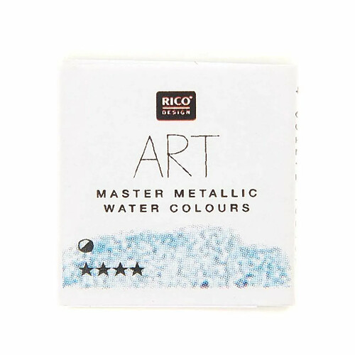 Rico Peinture Aquarelle métallique 1/2 godet - Bleu clair