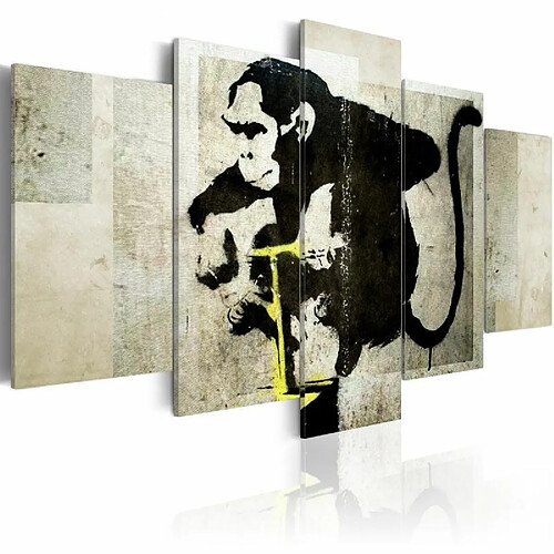 Paris Prix Tableau Imprimé Monkey TNT Detonator - Banksy 50 x 100 cm