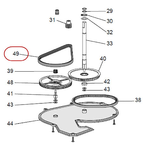 DeLonghi COURROIE REP 49 POLY-V 381 J4