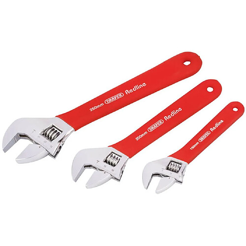 Draper Tools Jeu de clés à molette Redline 3 pièces 67634