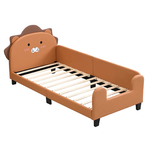 ComfortXL Lit Pour Enfant En Forme De Lion, 90*200 Cm, Avec Sommier À Lattes