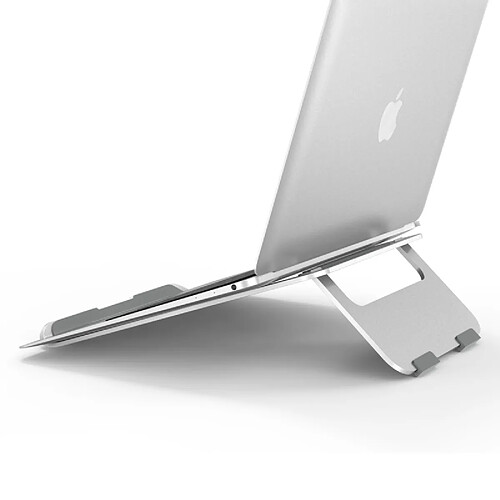 Wewoo Support Holder argent pour MacBook, Samsung, Sony, Lenovo et autres ordinateurs portables de 17 pouces moins de de hauteur de bureau universel en alliage d'aluminium