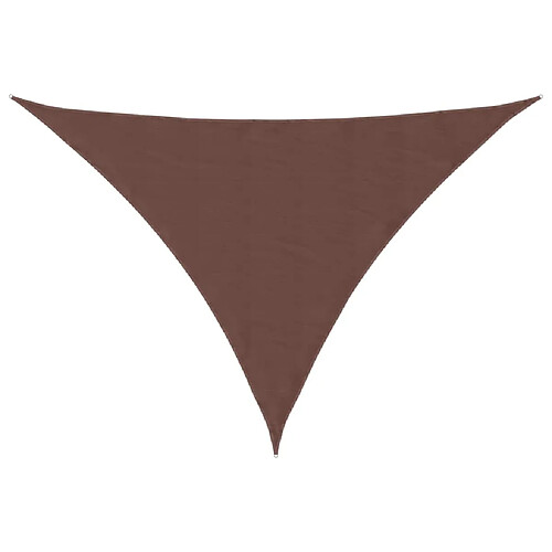 vidaXL Voile de parasol tissu oxford triangulaire 3x4x4 m marron