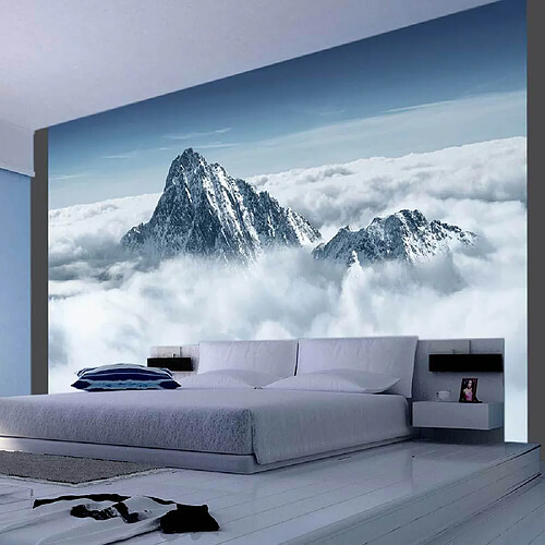 Artgeist Papier peint - Montagne entourée de nuages [245x193]