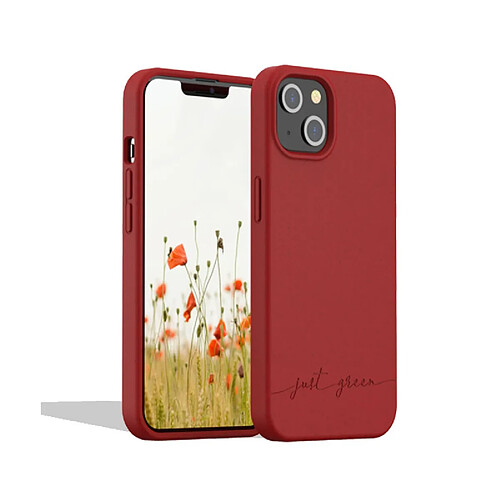 BIGBEN Coque iPhone 13 Natura Rouge - Eco-conçue Just Green