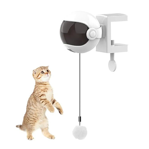 Universal Jouets électriques pour chats Jouets interactifs Jeux pour chats Yo avec boule de levage Jouets électriques pour animaux de compagnie Corde télescopique Jouets intellectuels | Jouets pour chats (blanc)