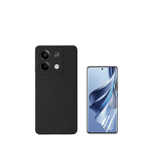 Kit Film Hydrogel + Étui Silicone Liquide Phonecare pour Xiaomi Redmi Note 13 - le noir