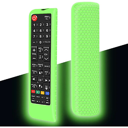 SANAG Housse Coque En Silicone Pour Samsung Tv Telecommande Bn59 Series, Antichoc Antiderapant Remote Case Cover etui De Protection Pour Samsung Tv Telecommande(Glow Green)