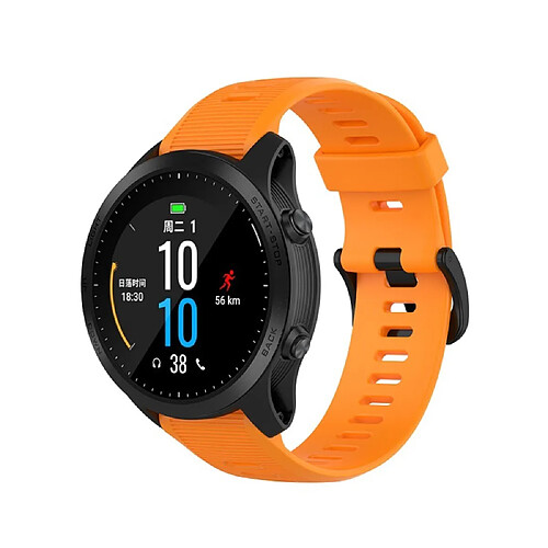 Bracelet en silicone orange pour votre Garmin Forerunner 945/Fenix 5 Plus/Approach S60