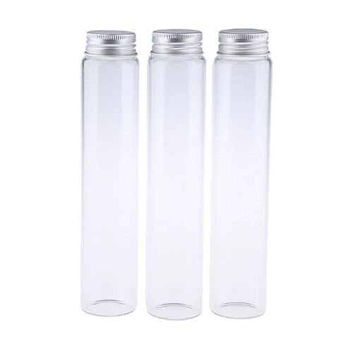 3pcs bouteilles de lotion vides en verre durable avec capsules 180ml en aluminium