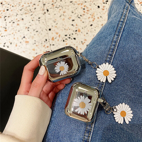 GUPBOO Airpods Coque Housse Étui Protecteur Compatible pour AirPods Pro-Style coréen ins daisy girl