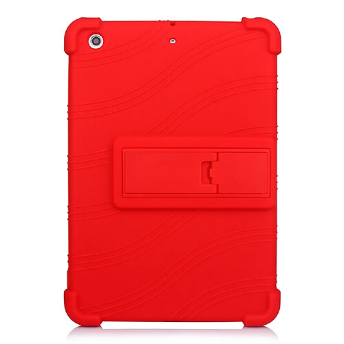 Coque en silicone Souple avec béquille rouge pour votre Apple iPad Mini 3/iPad Mini 2/iPad Mini