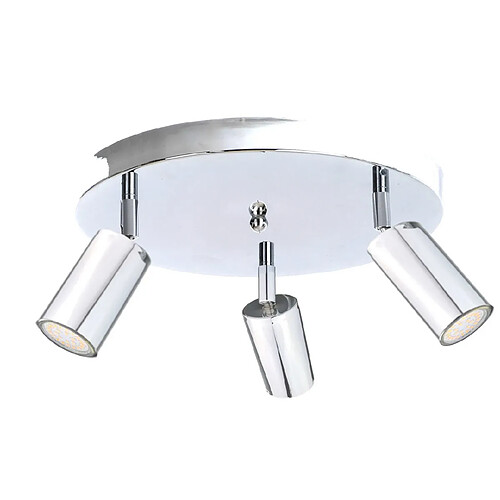 Lumière Eye Plafond Spots Grappes Argent, 30cm, 3x GU10