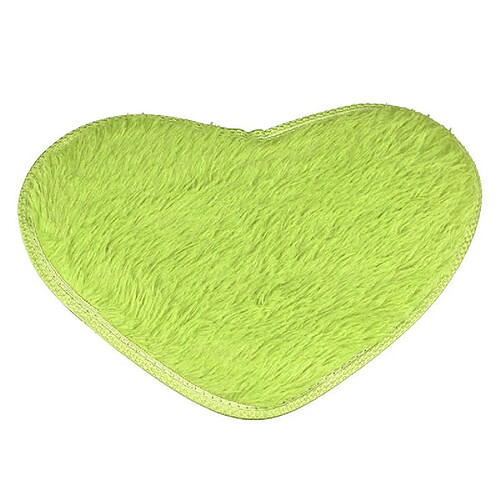 Wewoo Tapis de Bain Antidérapants en Forme de Coeur de Décoration de MaisonTaille 70 * 80CM Fruit Vert