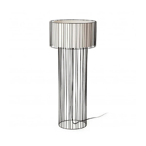 faro Lampadaire noir Linda 1 ampoule