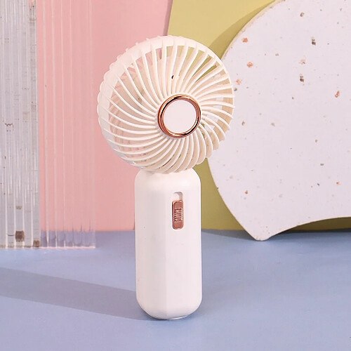 (Blanc) Mignon Petit Ventilateur Portatif Chargement Usb Brise Puissante Refroidissant Le Style Portable