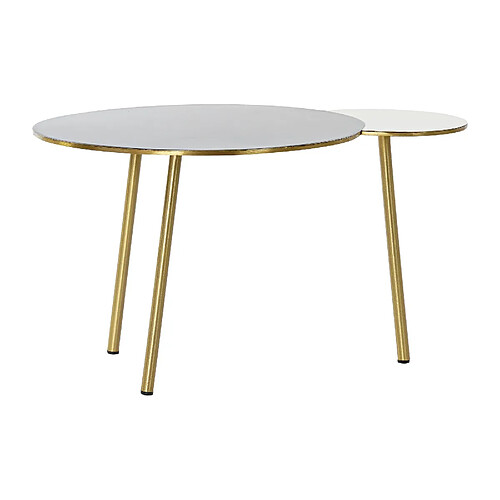 Pegane Table basse en aluminium coloris doré - longueur 67 x profondeur 50 x hauteur 37 cm