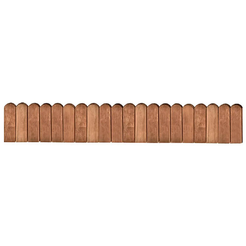 vidaXL Rouleau de bordure Marron 120 cm Bois de pin imprégné