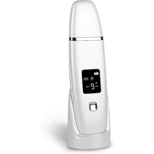 Chrono Épurateur Ultrasonique de Peau, 4 In1 Ultrasons Nettoyage Visage Aspirateur Point Noirs Ultrason Visage,Blanc