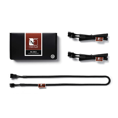 Noctua NA-SEC3, Câbles Rallonges pour Ventilateur (60 cm, Noir)