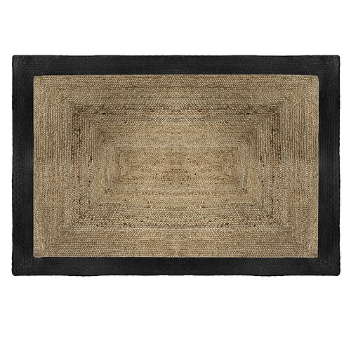 Atmosphera, Createur D'Interieur Tapis en jute naturel Poésie - L. 170 x l. 120 cm - Noir