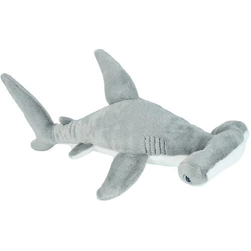 Wild Republic peluche requin marteau de 20 cm gris blanc