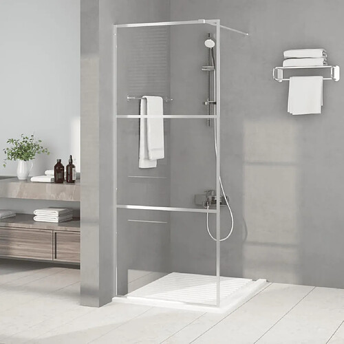 vidaXL Paroi de douche Argenté 80x195 cm Verre ESG transparent